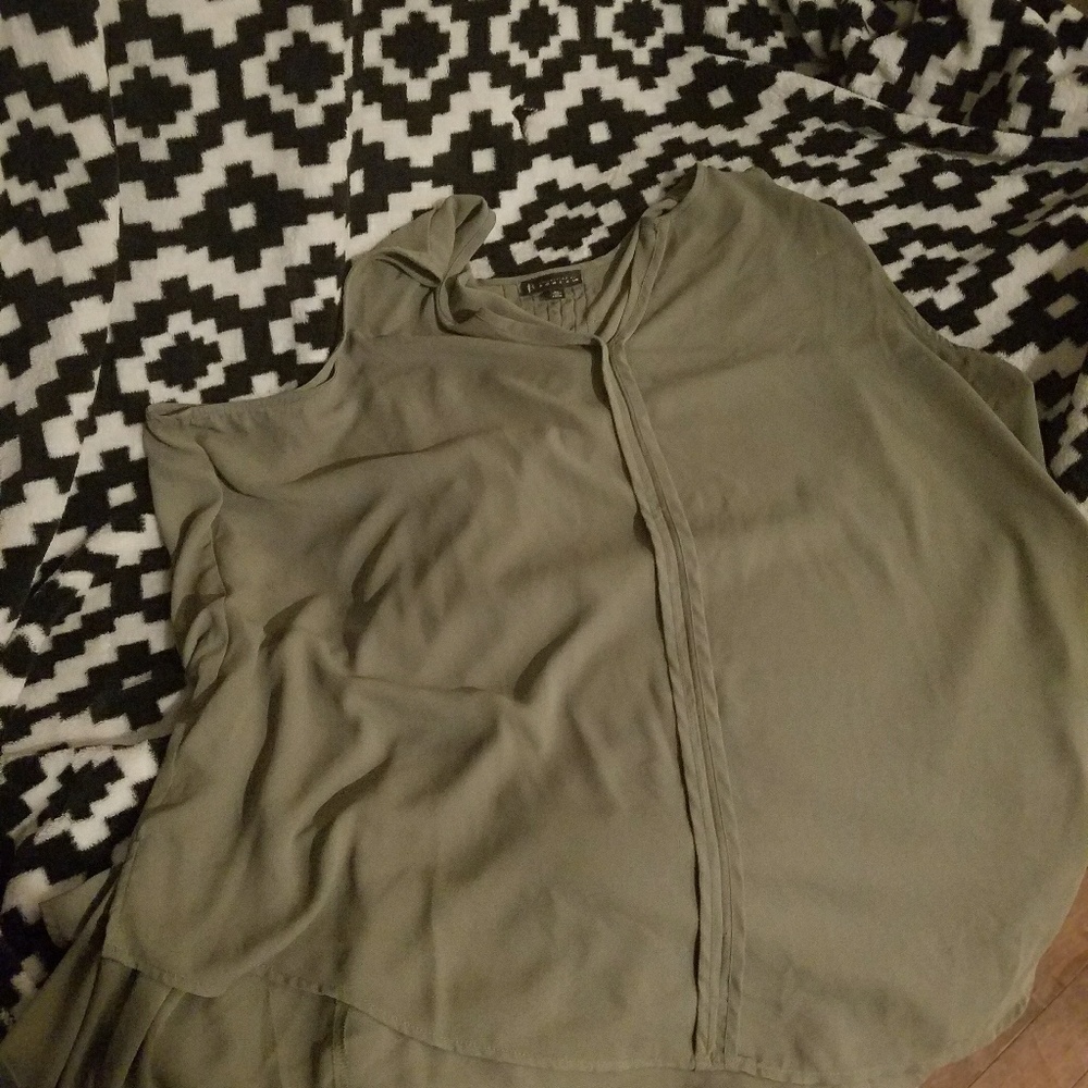 Collection by bobeau green gathered back tank top